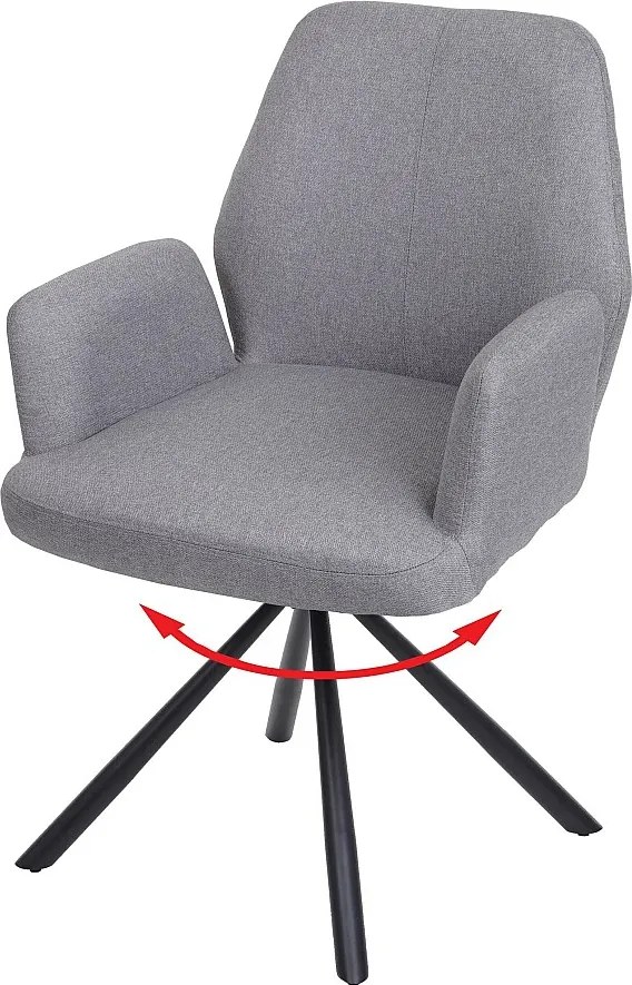 Obrotowe krzesło do jadalni MCW-H71,  jasnoszary