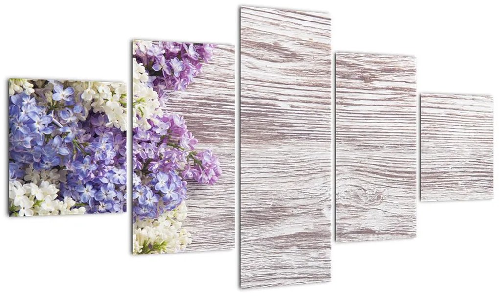 Obraz bzu na drewnie (125x70 cm)