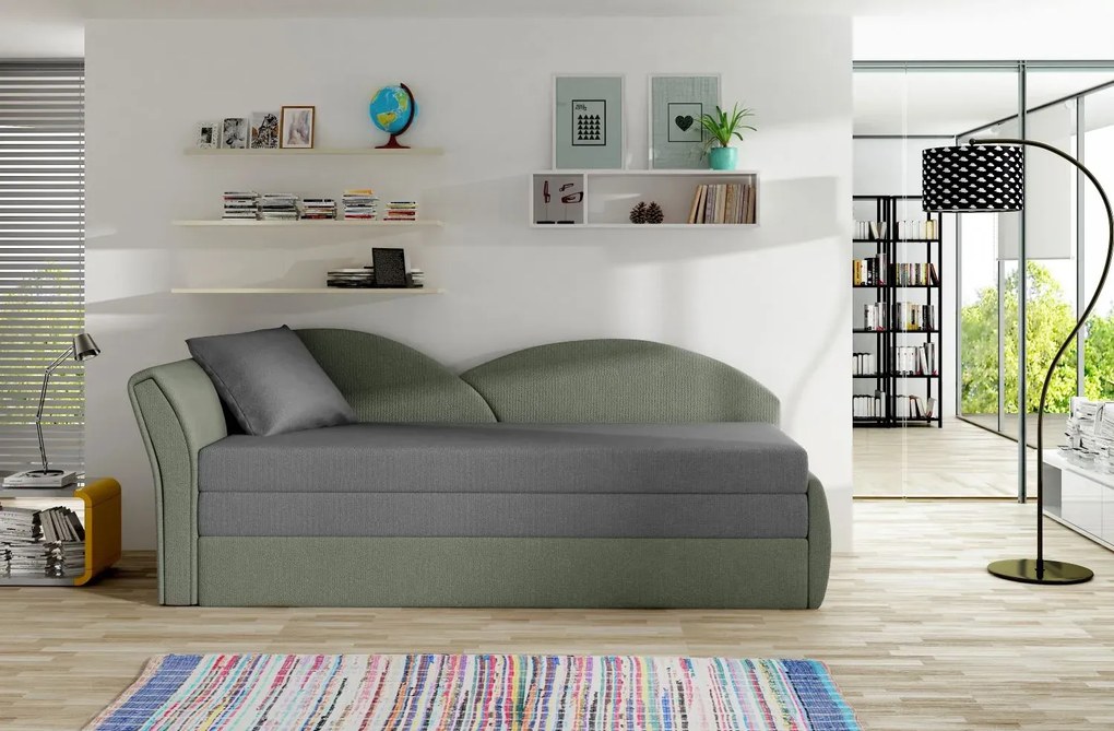 Sofa rozkładana z funkcją spania AGA szara lewa ELTAP
