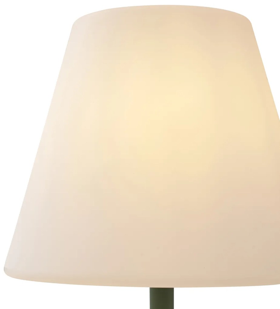 Zewnetrzna Zewnętrzna lampa podłogowa zielona z białym kloszem IP65 - Virginia Nowoczesny Oswietlenie zewnetrzne