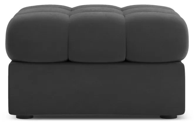 OUTLET Pufa Tapicerowana Welurowa Szara Justin Grey Velvet 60/60/38