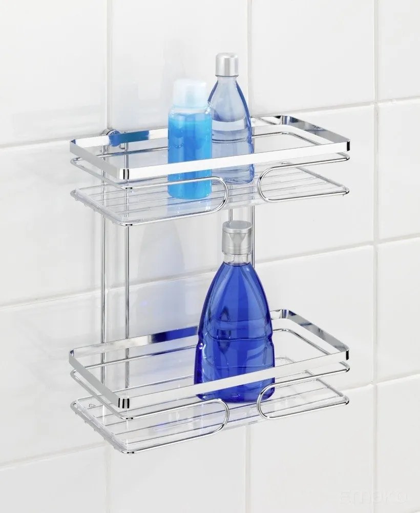 Półka łazienkowa PREMIUM pod prysznic, 2 poziomy - stal nierdzewna, WENKO