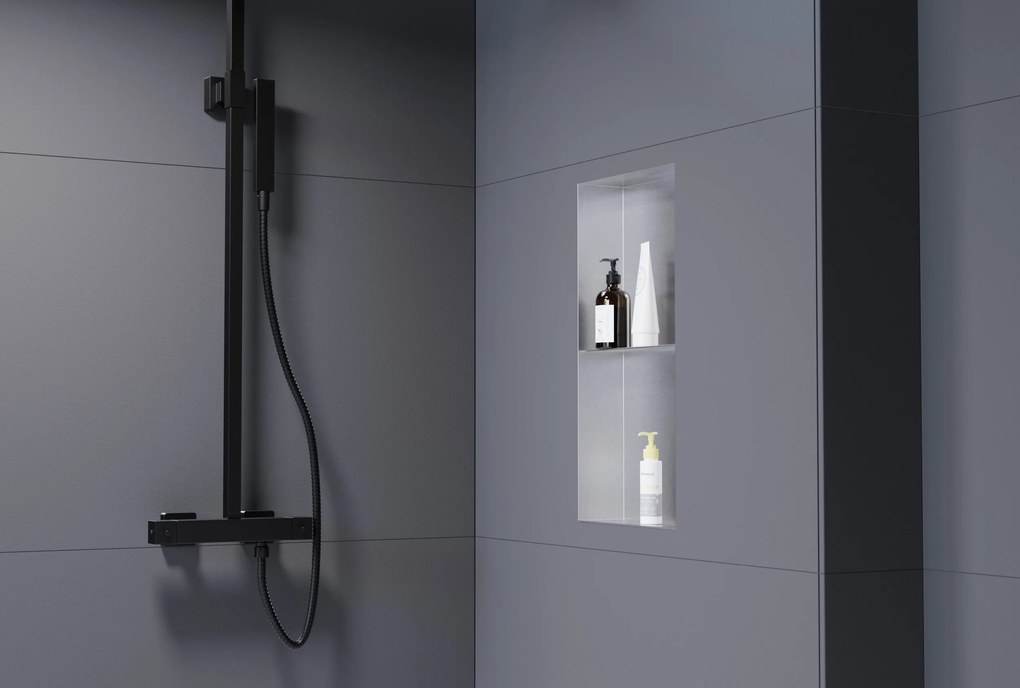 Półka wnękowa ścienna ze stali nierdzewnej NT306010X