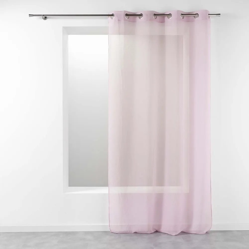 Różowa firanka 140x280 cm Telma – douceur d'intérieur