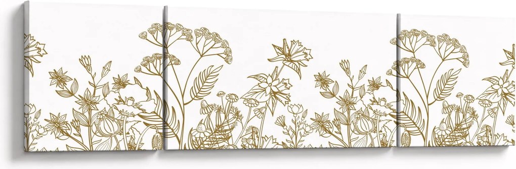 Obraz - Kwiaty polne (170x50 cm)