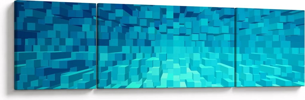 Obraz - abstrakcyjne kostki (170x50 cm)