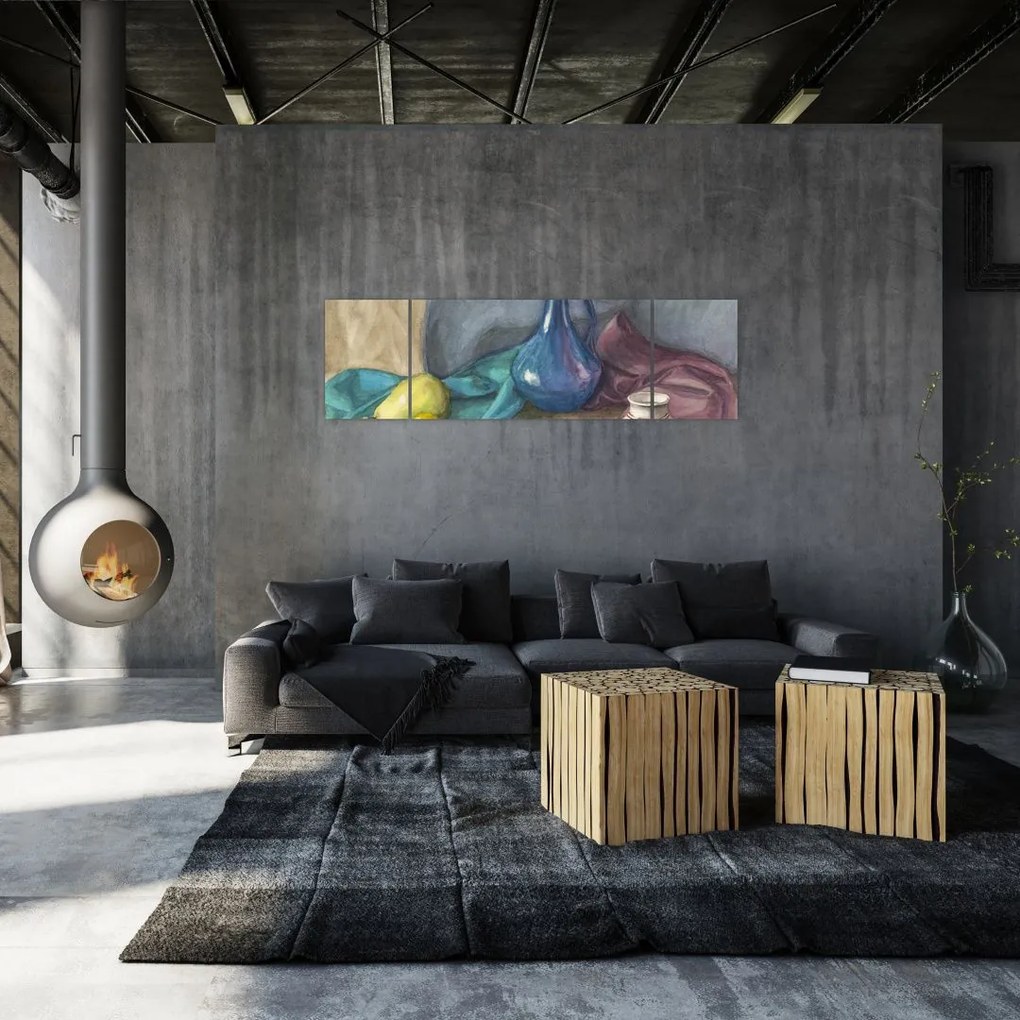 Obraz - Malowana martwa natura (170x50 cm)