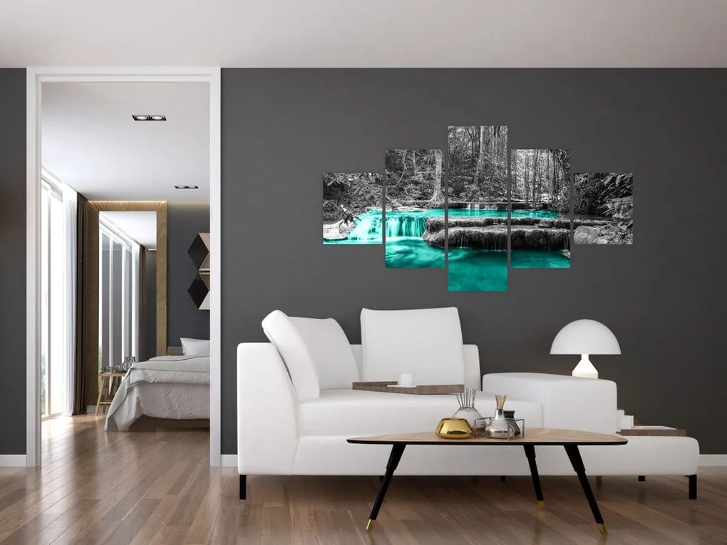 Obraz - Zimowa rzeka (125x70 cm)