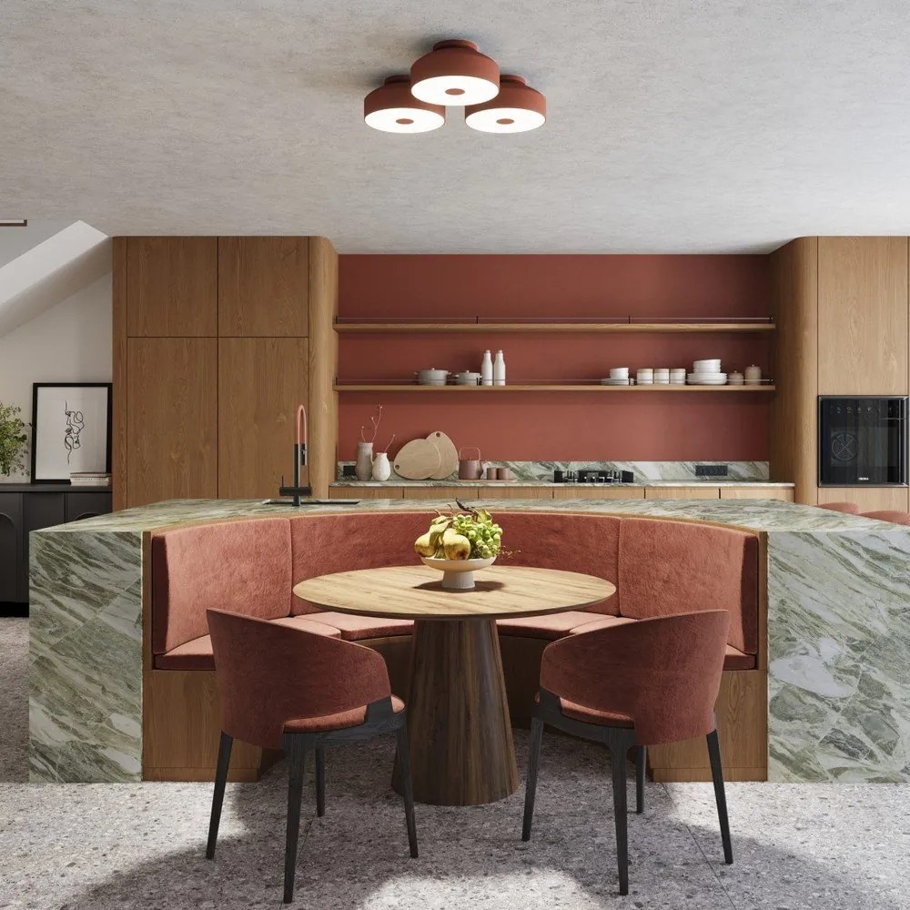 Pomarańczowa lampa sufitowa ø 30 cm Blacko – Sollux