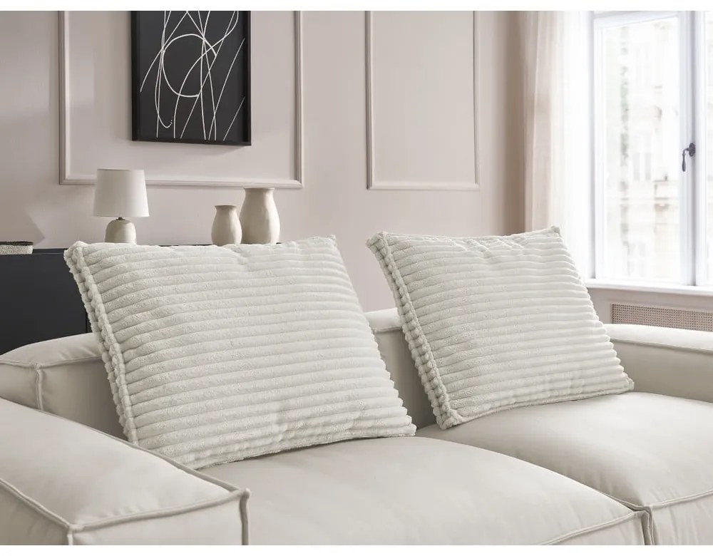 Beżowa sofa z imitacji skóry 260 cm Boheme – Bobochic Paris