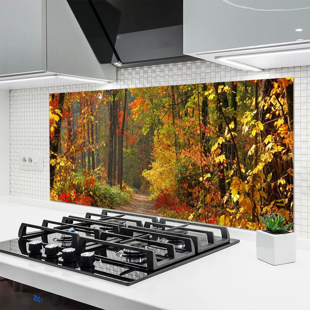 Panel Szklany Złota Jesień w Lesie