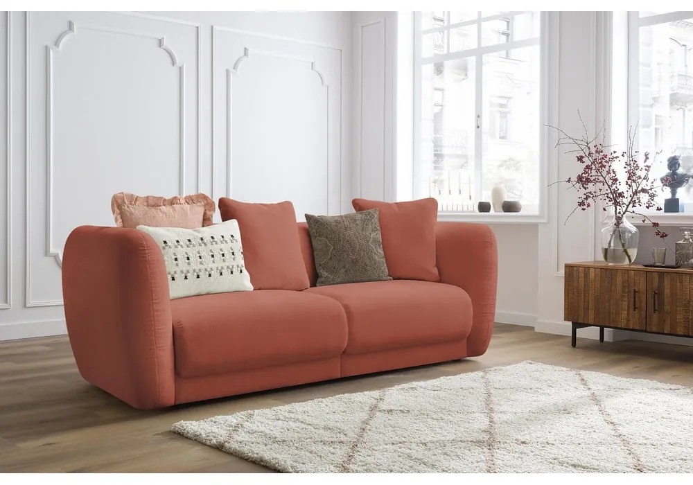 Czerwona sofa 230 cm Bourbon – Bobochic Paris