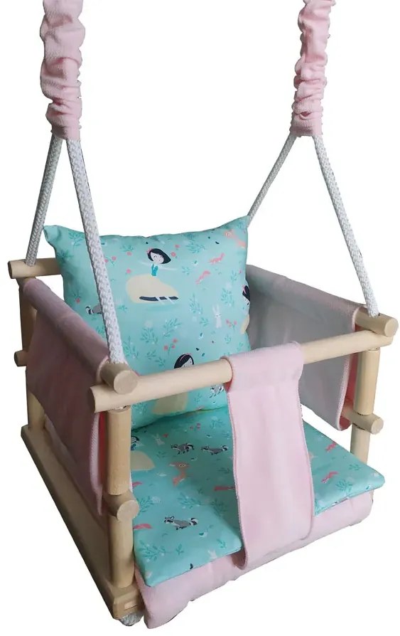 Welwetowa huśtawka dla dziewczynki 5 wzorów W4-S54