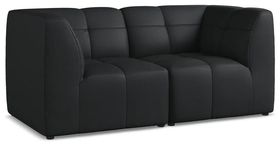 Czarna sofa z imitacji skóry 180 cm Aloha – Makamii