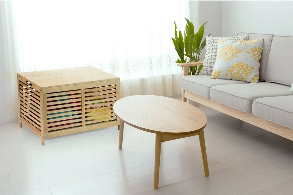 Pojemnik do przechowywania G21 76 x 40 x 45 cm, bambusowy