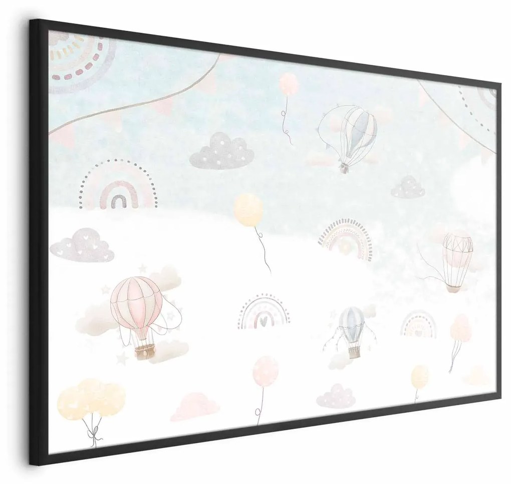 Plakat Przygoda pośród chmur 42x29,7 cm z ramą czarną bez marginesu ARTGEIST B