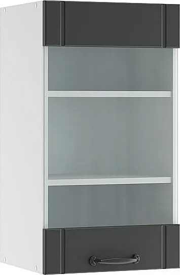 Szklana szafka kuchenna antracytowy domek wiejski 40x34.1x72 fame-line