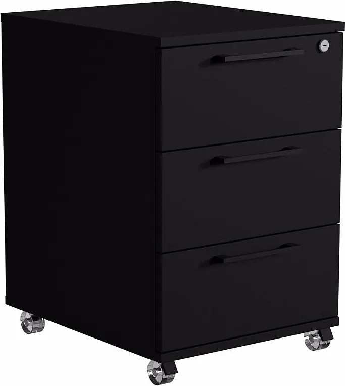 Kontenerek Szafka Mobilna Z Szufladami Na Kółkach Biurowy Czarny