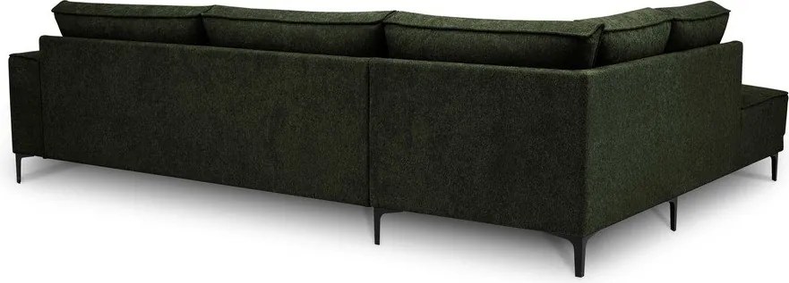 Zielony narożnik z tkaniny szenilowej (lewostronny/w kształcie litery L) Copenhagen – Scandic