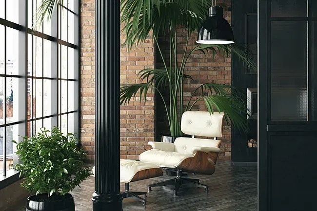 Fotel gabinetowy z podnóżkiem biały - palisander H8-Z19