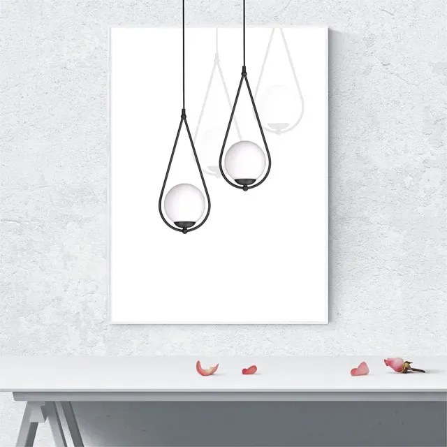 Czarna podwójna lampa wisząca nad stół - S053-Maestor