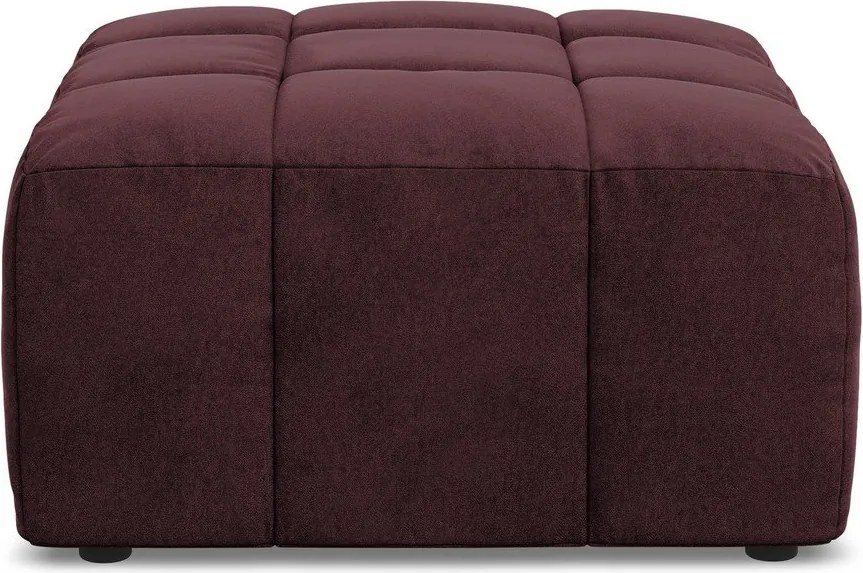 Bordowy aksamitny podnóżek Aloha – Makamii