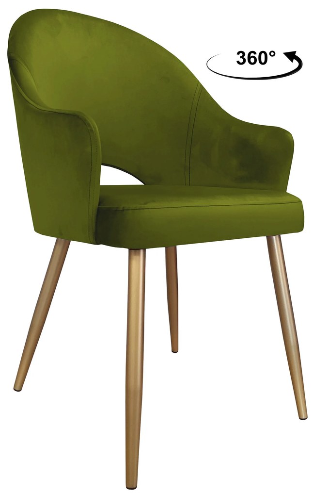 Krzesło obrotowe Velvet podstawa złota BL75