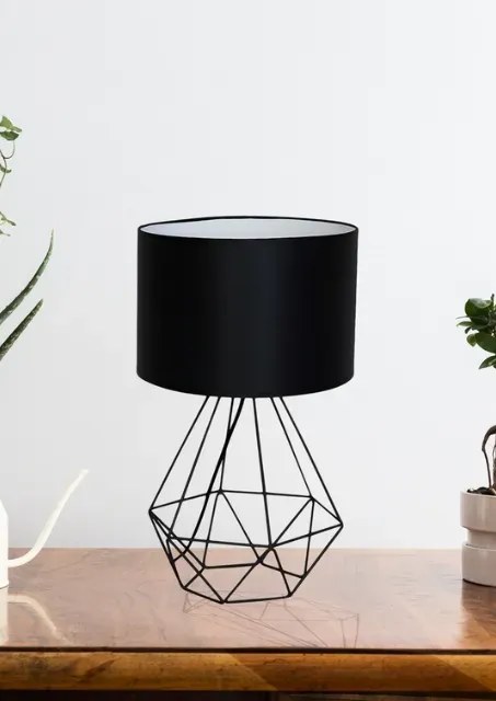 Loftowa czarna lampka nocna - K382 N3-S22