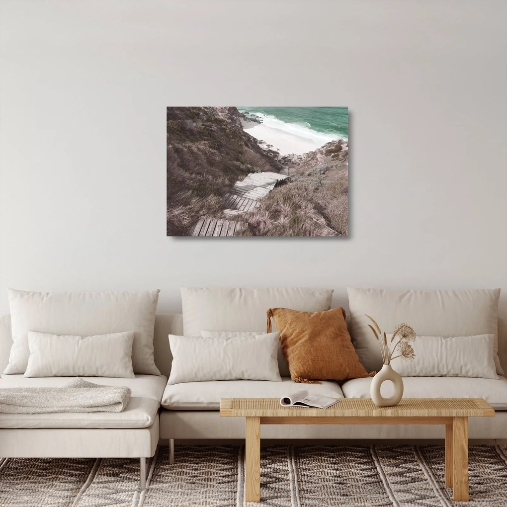 Obraz na szkle - Podróż do Szmaragdowego Morza (70x50 cm)
