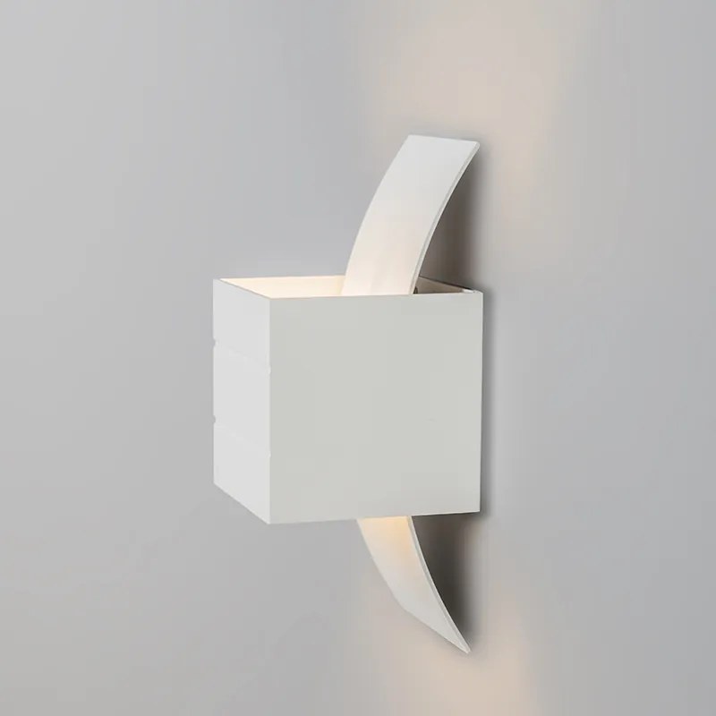 Zestaw 2 Nowoczesnych lamp ściennych biały - Amy Oswietlenie wewnetrzne