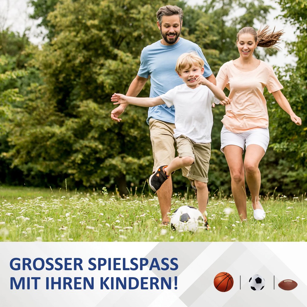 Odbijacz Piłkarski Składany HOMCOM z Regulacją Kąta, Idealny do Treningu w Domowym Ogrodzie, Niebieski