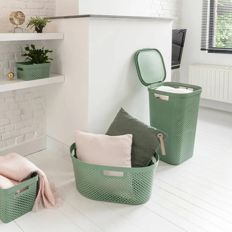 Curver Kosz na pranie Infinity 59 l, zielony