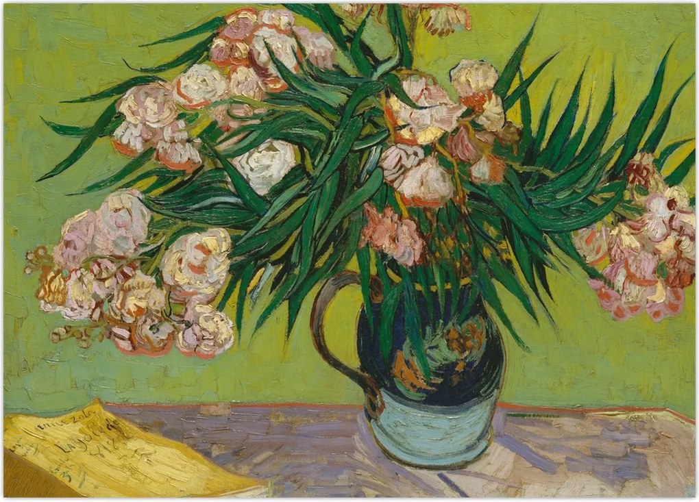 Obraz na szkle - Vincent van Gogh, Oleanders, reprodukcje (70x50 cm)
