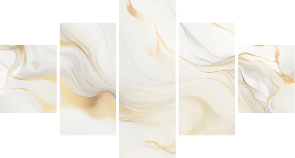 Obraz - Abstrakcja z dekoracją (125x70 cm)