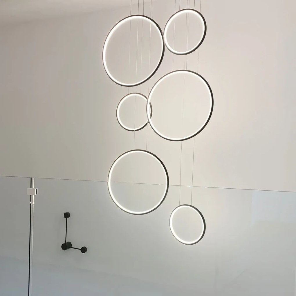 Designerska lampa wisząca Ledowe Okręgi No.8 In 90 cm