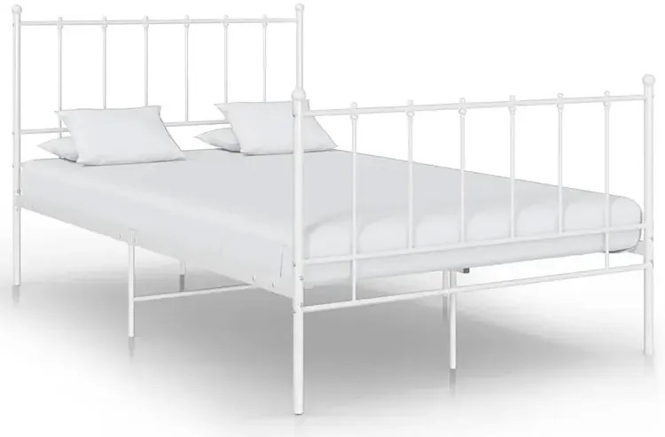 Białe metalowe łózko w stylu loftowym 120x200 cm F6-G14