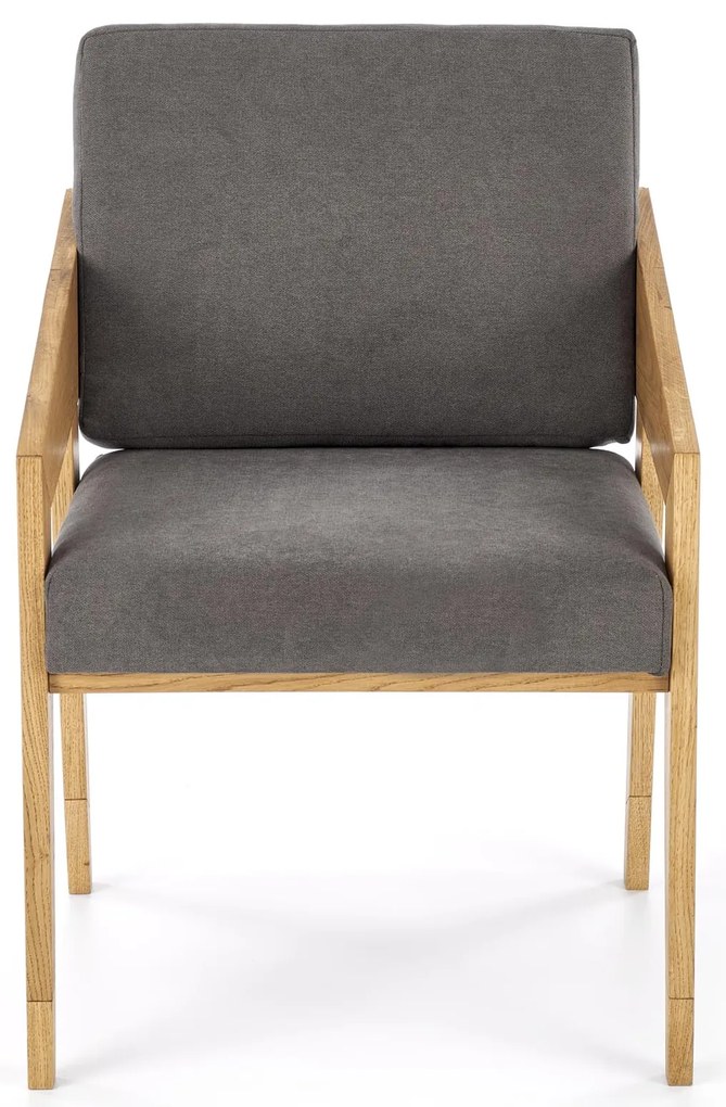 FREEDOM fotel dąb naturalny/popiel nowoczesny skandynawski