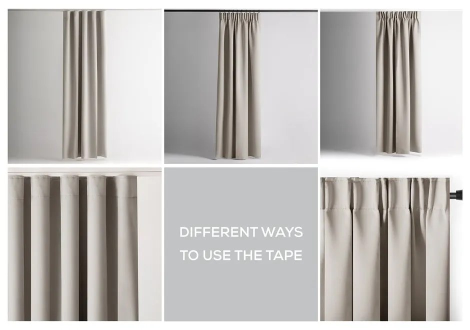 Beżowa zasłona częściowo zaciemniająca (dimout) 140x270 cm Kierra – Restilo