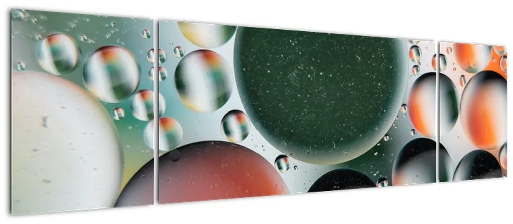Obraz abstrakcji - bąbelki (170x50 cm)