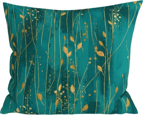 Bawełniana poszewka na poduszkę VIVIDELLE POLY 45x45 cm, zielona