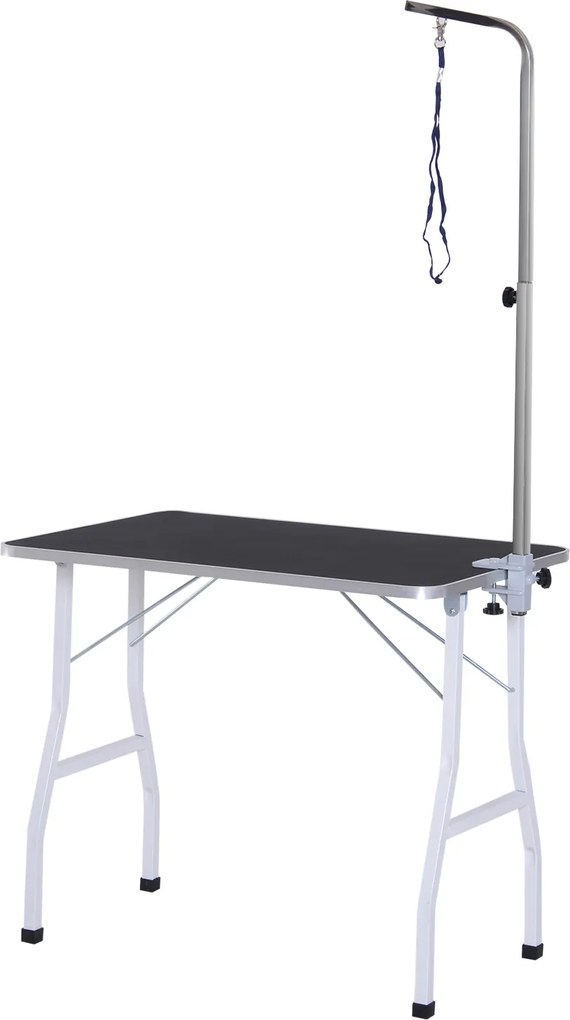 PawHut Stół Trymerski dla Psów Czarny z Regulacją Wysokości i Zawiesiem | Aosom PL