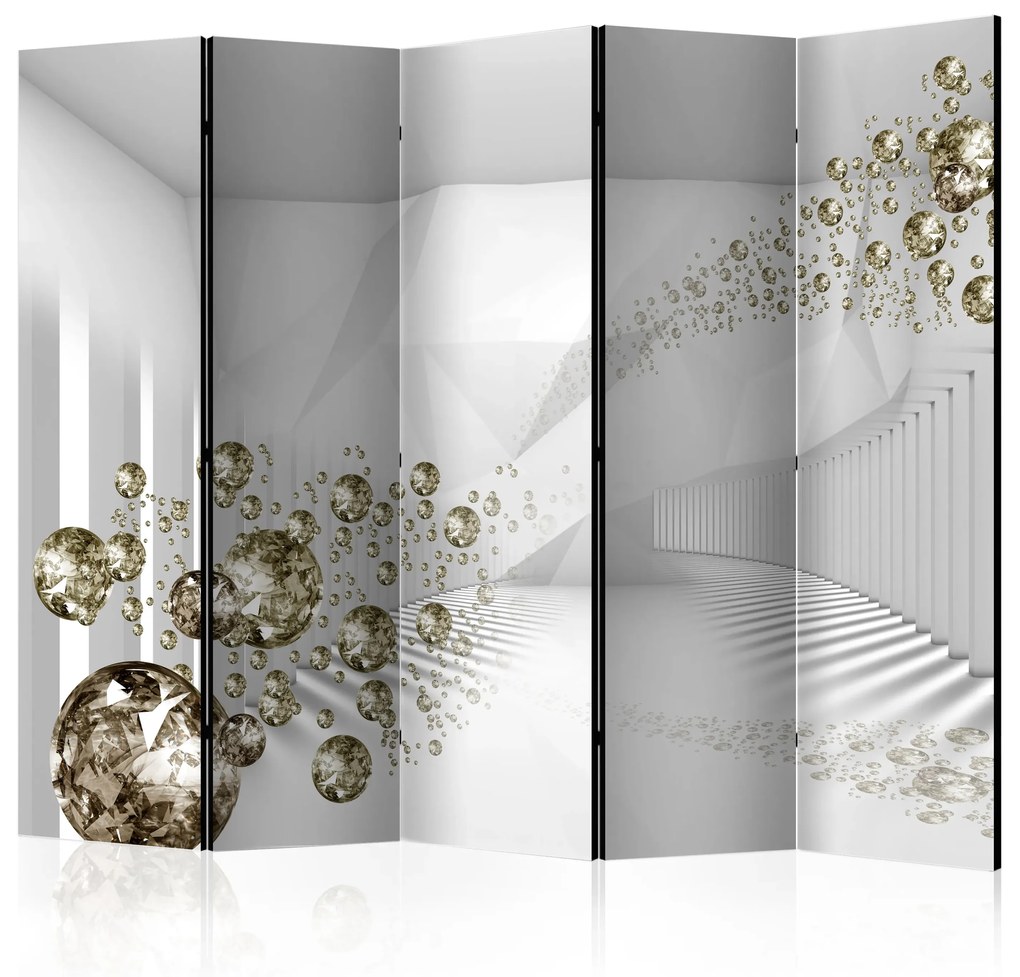 Parawan akustyczny 3D 225x172 cm 5-częściowy biały ARTGEIST B