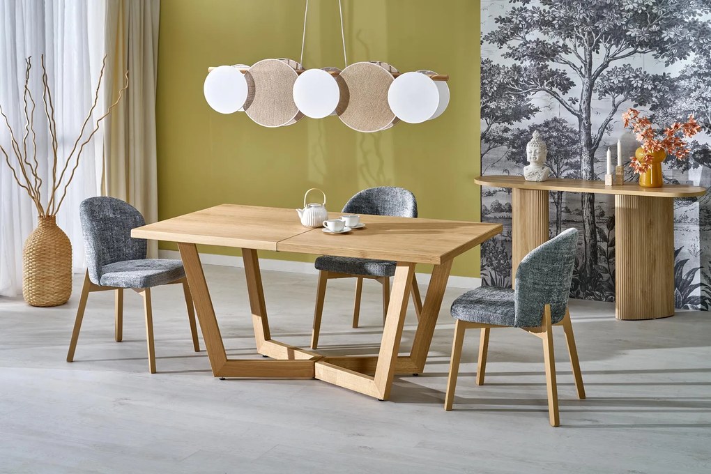 MASSIVE 3 stół rozkładany 160-250x90x77 cm dąb naturalny 6-10 osobowy