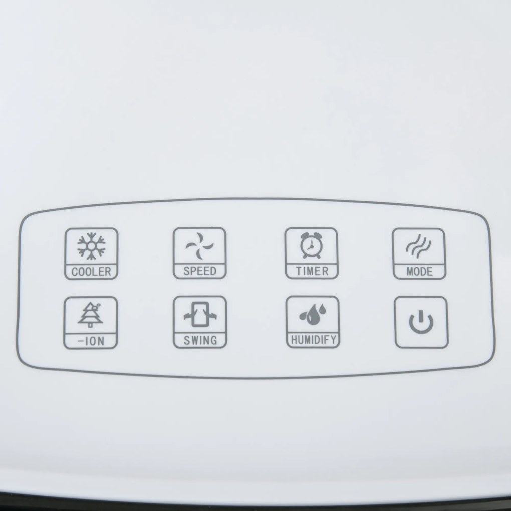 HOMCOM Mobilny Klimatyzator z pilotem 20 ㎡ kolor: biały + czarny, 38,2 x 31,6 x 76 cm