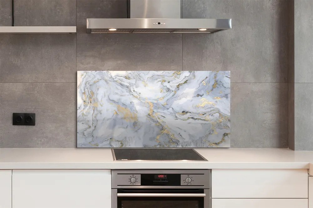 Panel szklany do Kuchni Ponadczasowa Ściana z Marmuru