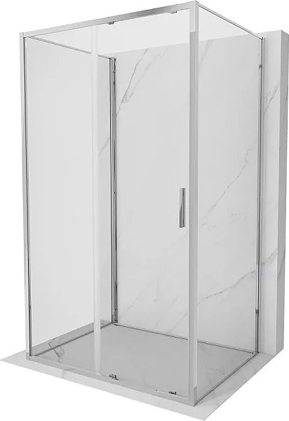 Mexen Exo-3S kabina prysznicowa 3-ścienna rozsuwana 150 x 80 cm, transparent, chrom - 8151-150-080-01-00-3S