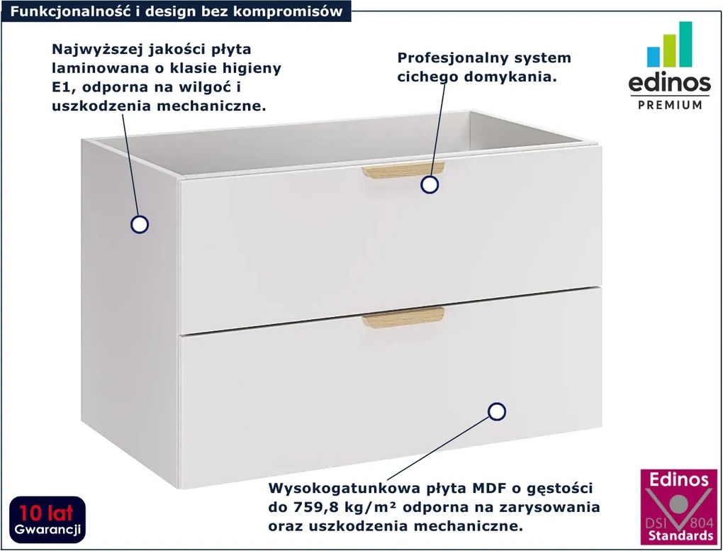 Biała szafka łazienkowa pod umywalkę A3-D54