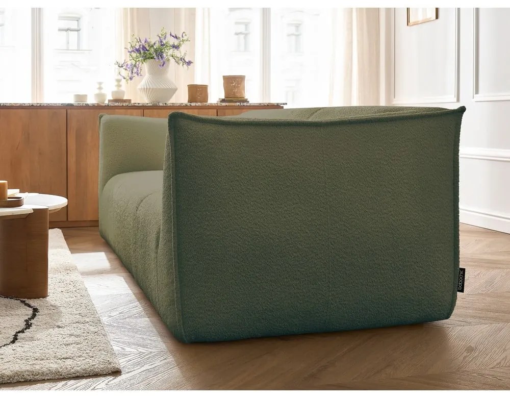 Zielona sofa z materiału bouclé 242 cm Giorgia – Bobochic Paris