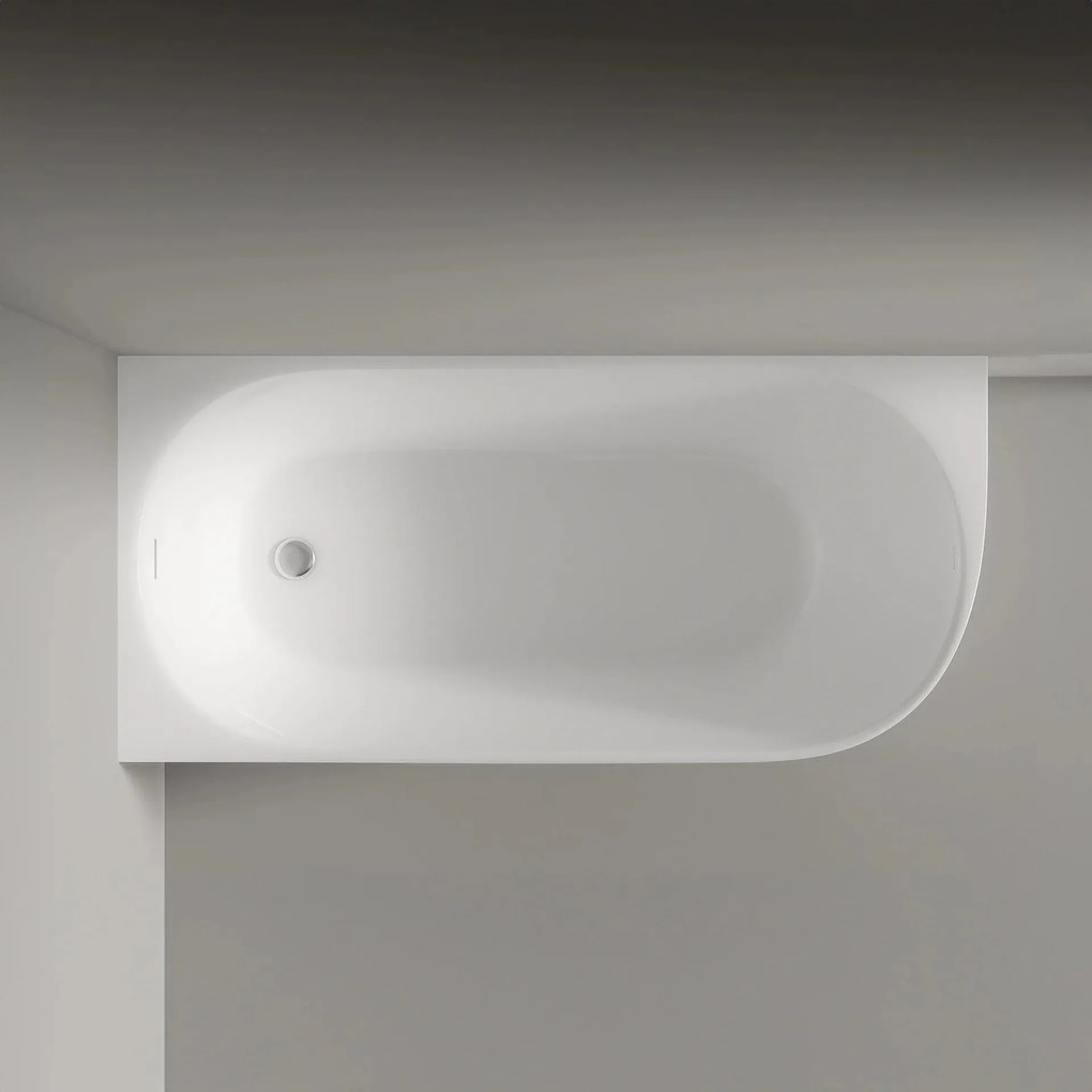 Wanna wolnostojąca przyścienna oszczędzająca miejsce NORA CORNER