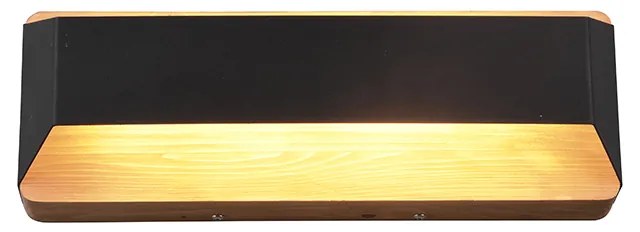 Lampa ścienna czarna 35 cm w tym LED 3-stopniowy ściemniacz - Tyko Nowoczesny Oswietlenie wewnetrzne